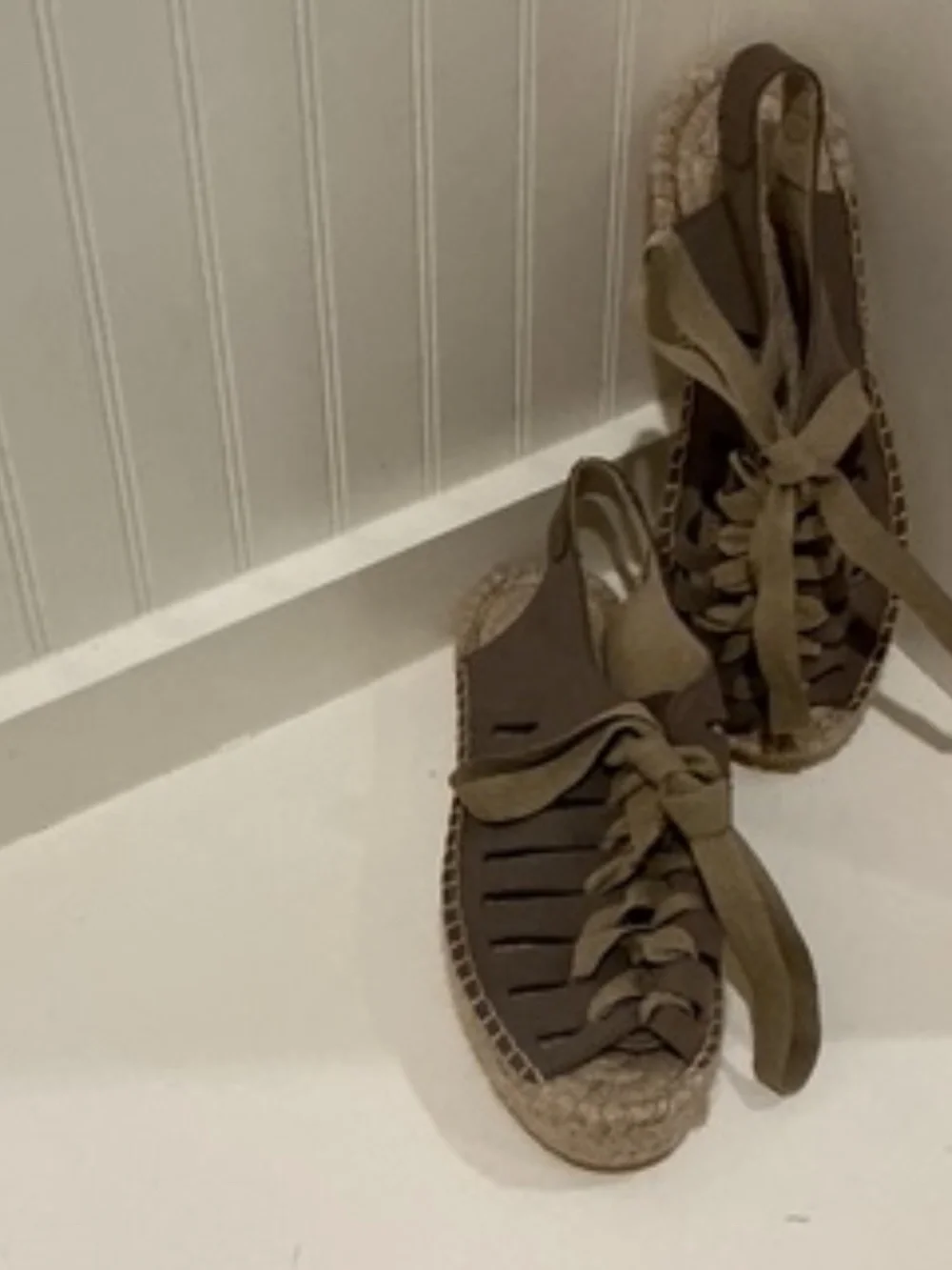Wrap Leather Espadrilles